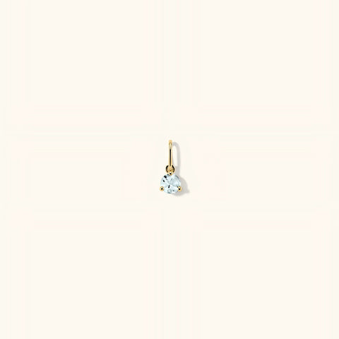 4mm Sky Blue Topaz Birthstone Charm