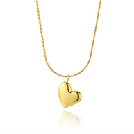 Puffs Heart Pendant Necklace JSB22060601