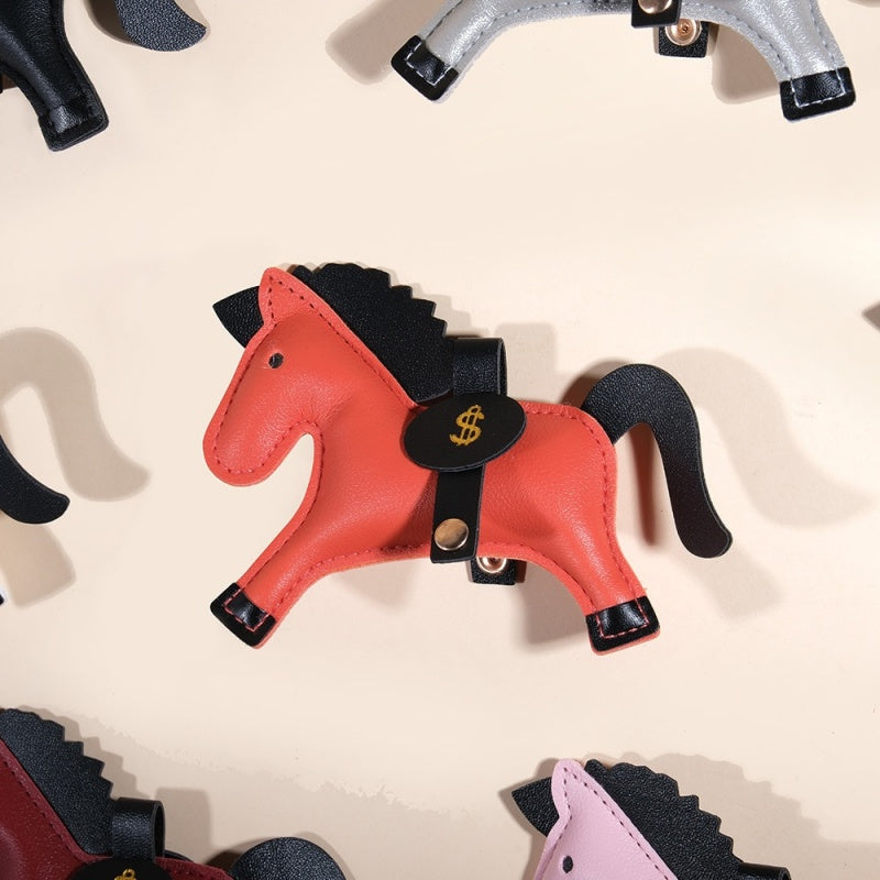 Money Horse Keychain | Fashion PU Leather Bag Charm & Gift