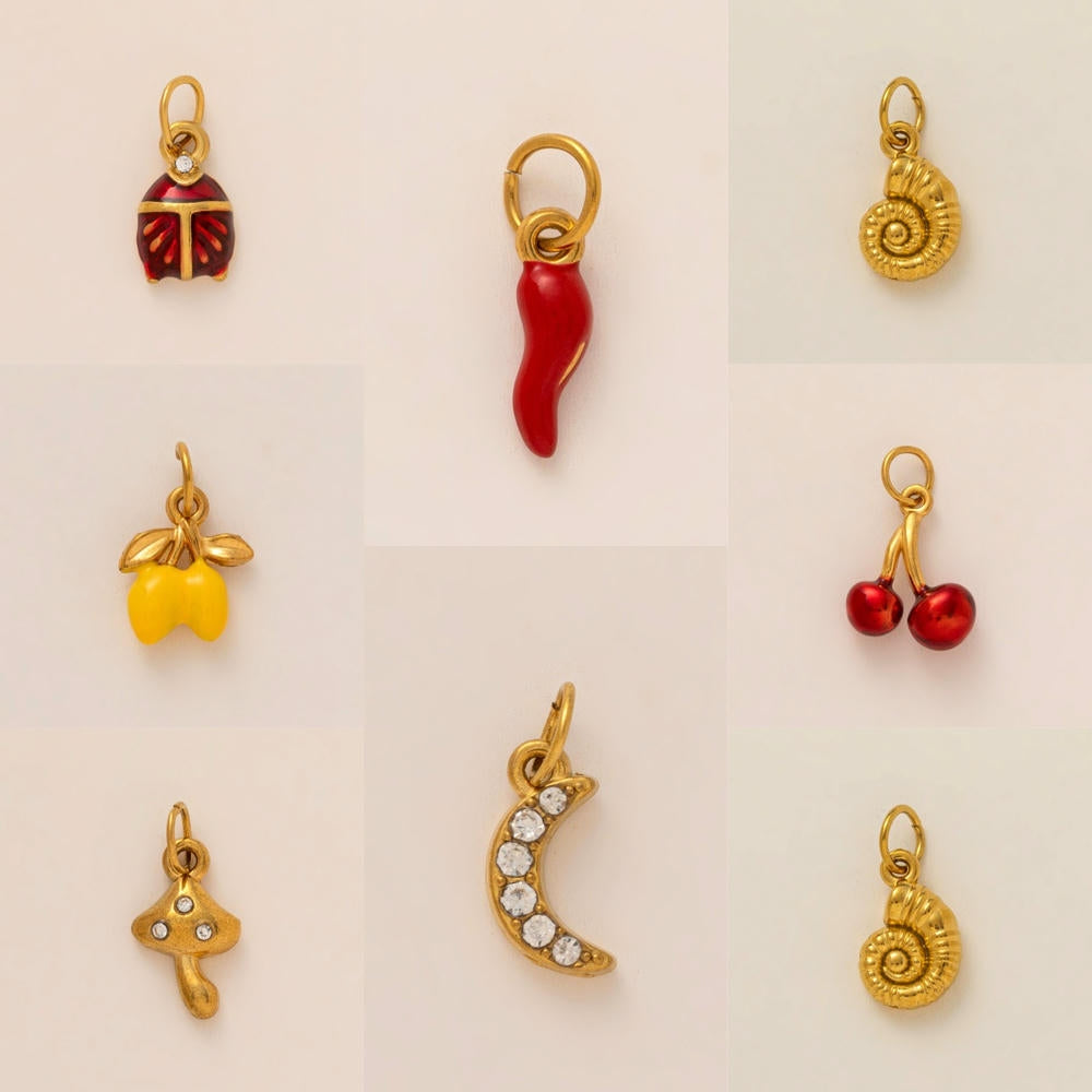 Summer Fruit Clog Decoration 18K Gold Steel JX26041264GK