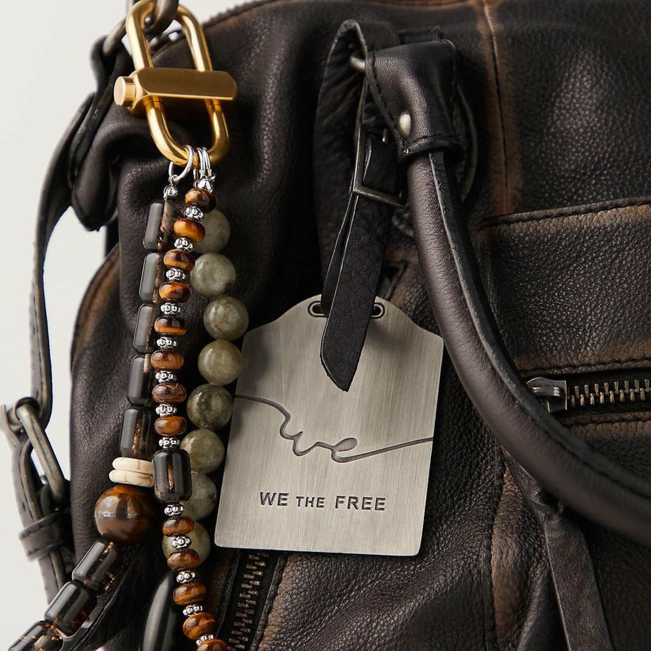 Boho Natural Stone Beaded Bag Charm DIY Keychain Accessories