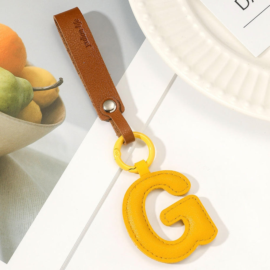 Letter Keychain | Leather Alphabet Pendant | Amazon Gift