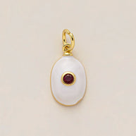 Colorful 12 Birthstones Zircon Charm Round Square DIY