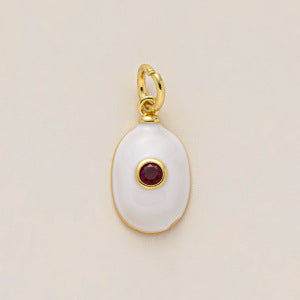 Colorful 12 Birthstones Zircon Charm Round Square DIY