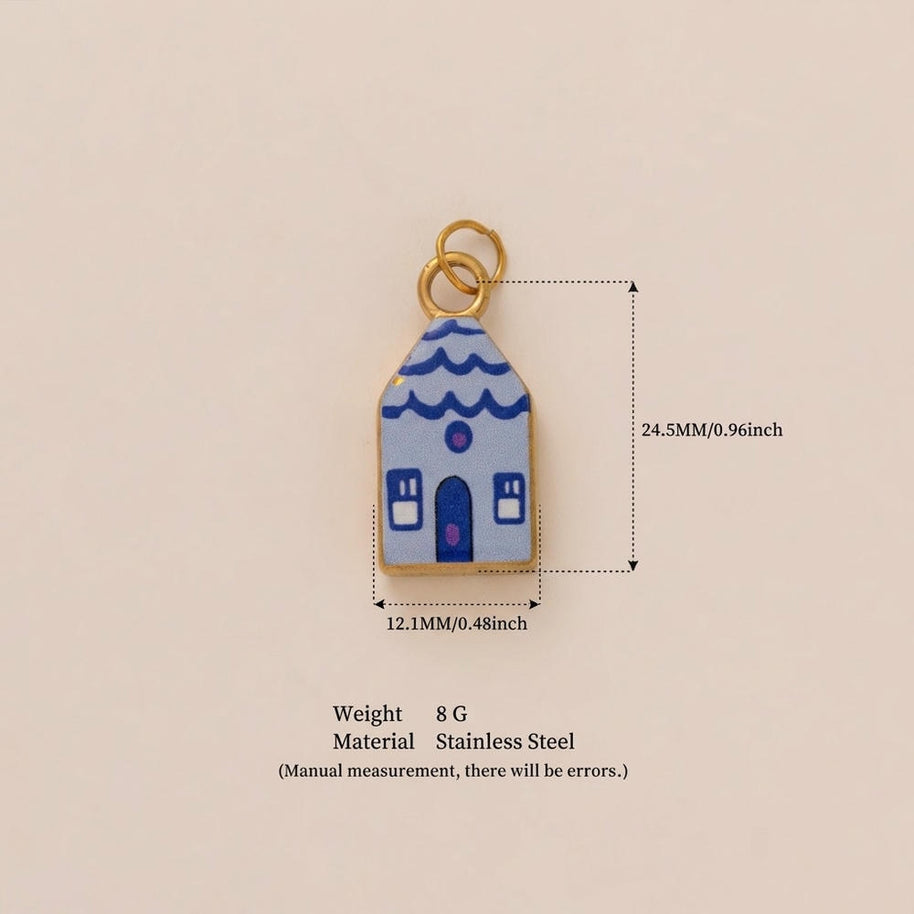 Charm 18K Gold House Print Footwear Decoration JX26041257GK