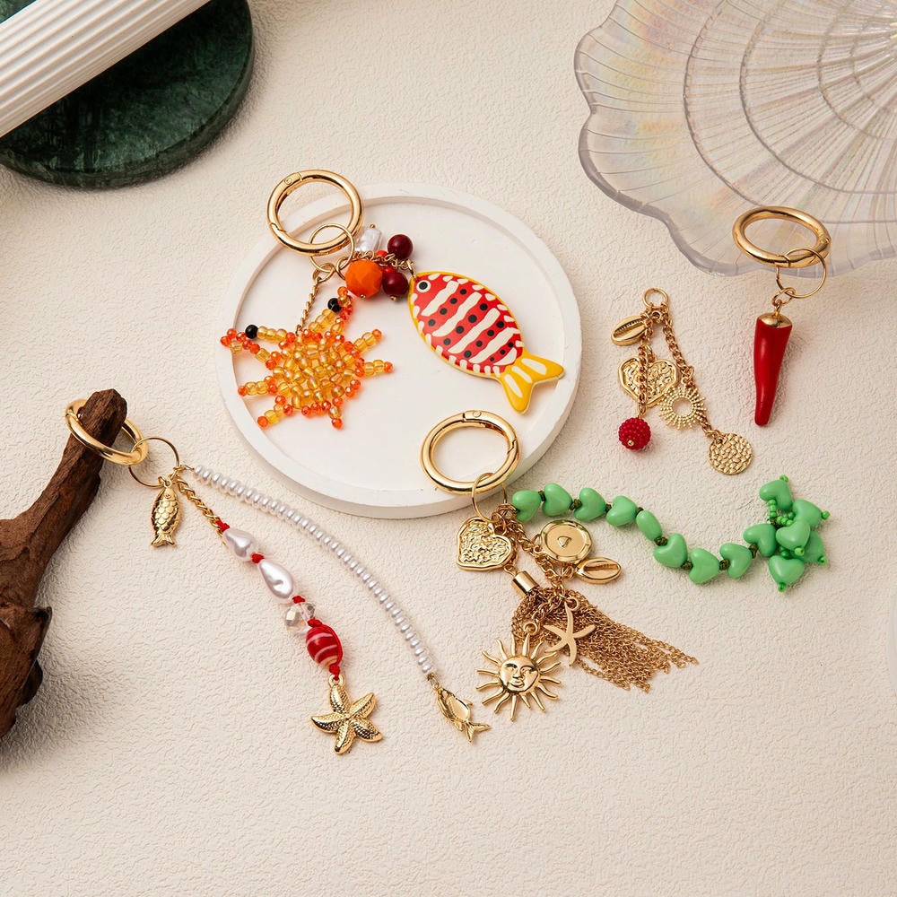 Retro Simple Large Chili Pepper Statement Bag Charm JX252226Q