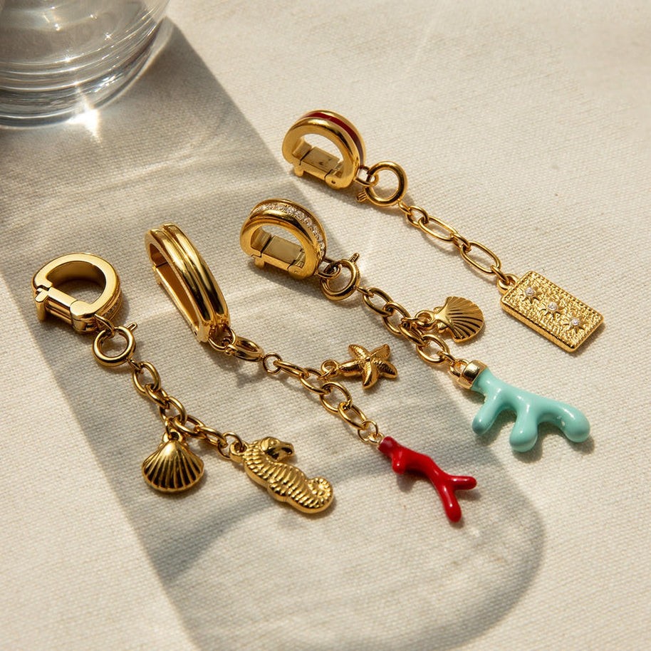 Stainless Steel Bikini Pendant Connector DIY 18K Gold Plated
