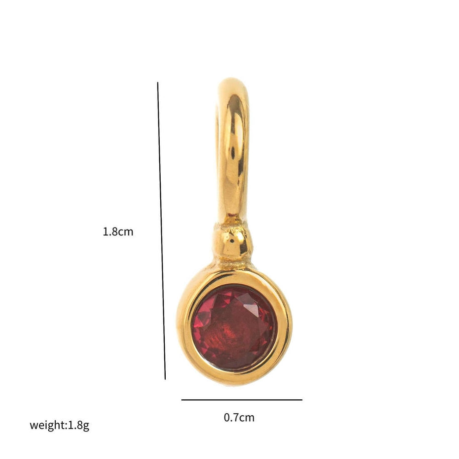 Multi Shape 12 Birthstones Pendant Gold Plated DIY JX061404M