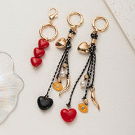 Lucky Heart Evil Eye Braided Rope Keychain Charm Accessories