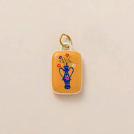 European Cartoon Sea Grass Enamel Pendant 18K Gold Plated