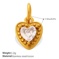 European Vintage Sunflower Water Drop Pendant Steel 18K