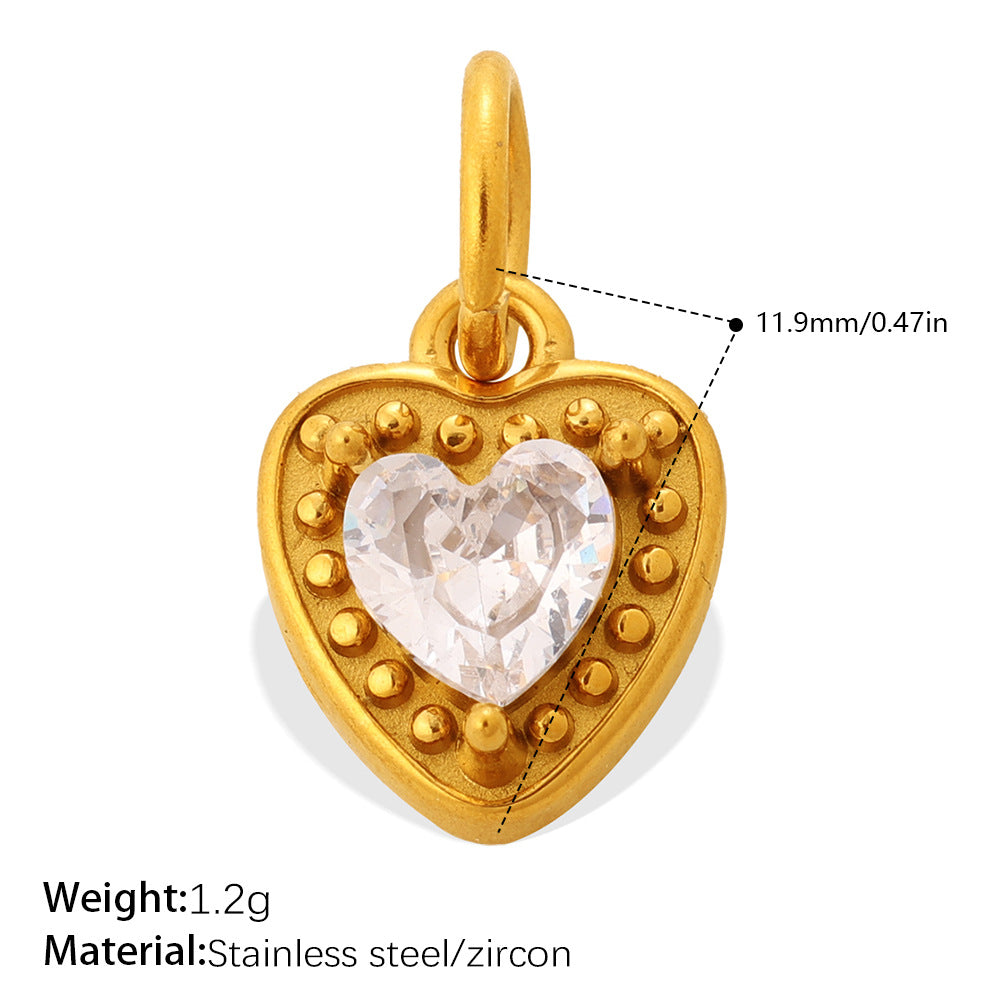 European Vintage Sunflower Water Drop Pendant Steel 18K