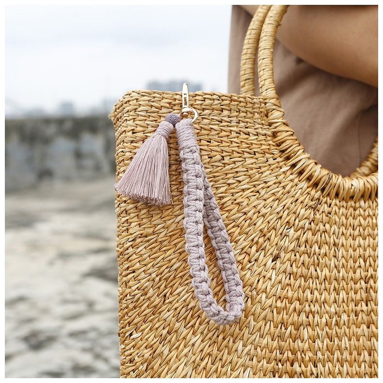 Boho String Handmade Woven Tassel Fashion Keychain Charm