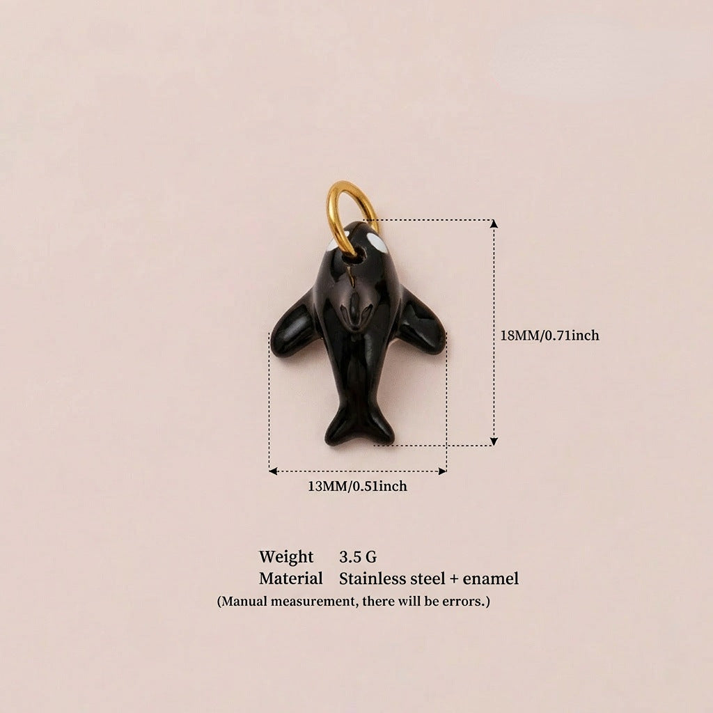 Stainless Steel Ocean Design Sea Animal DIY Pendant JX252227R