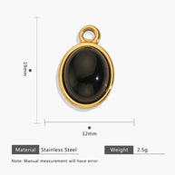 European Vintage Tiger Eye Pendant Earring Charm 18K Gold