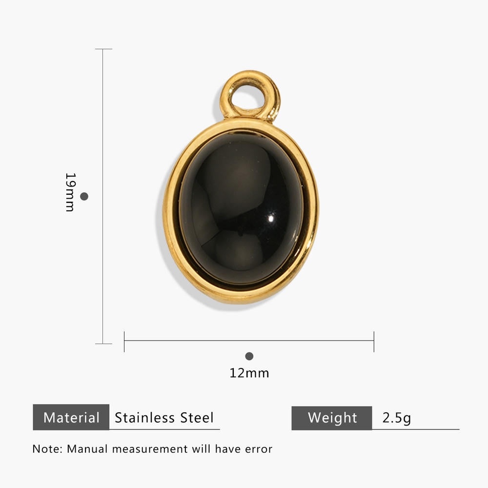 European Vintage Tiger Eye Pendant Earring Charm 18K Gold