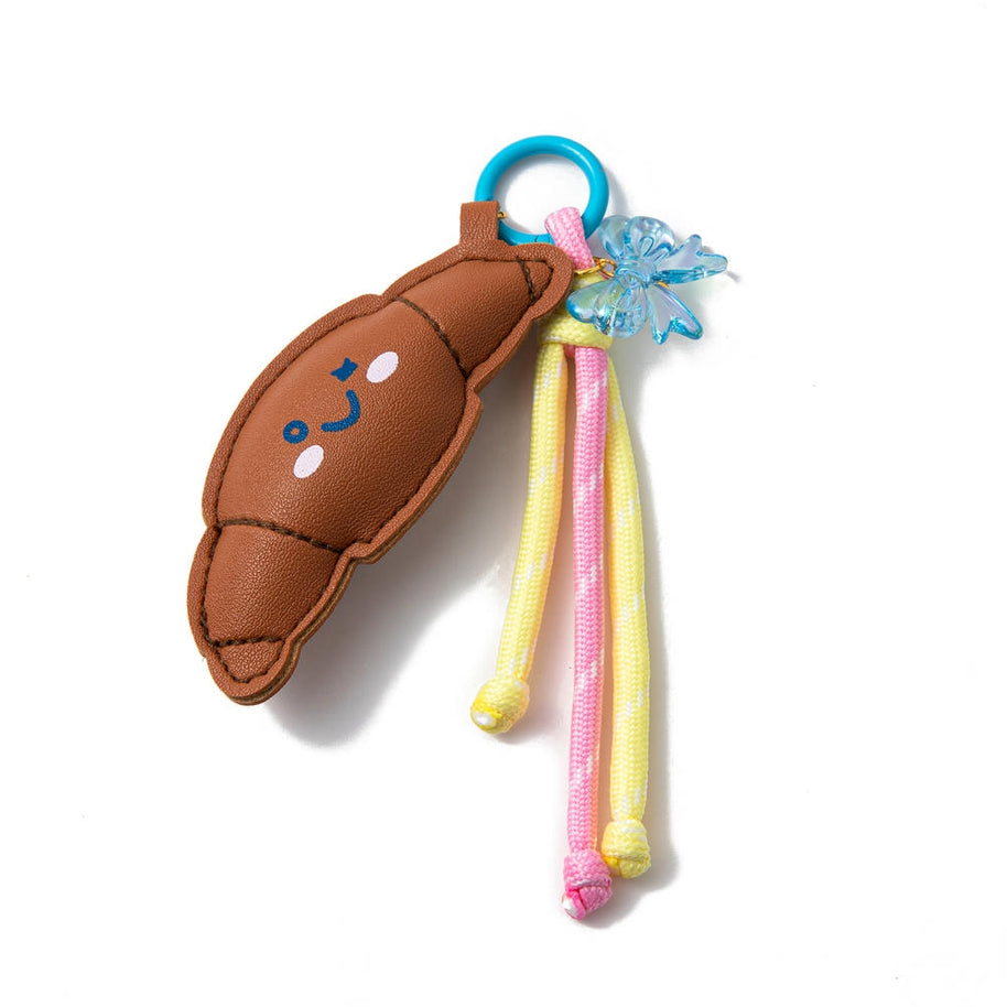 Cute PU Leather Cherry Chili Soccer Bow Keychain Bag Charm