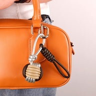 Handmade Two-Tone Keychain | Versatile Braided Ball Charm