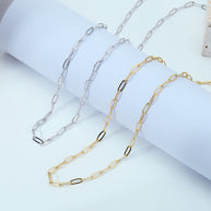 Silver Paperclip Chain Necklace