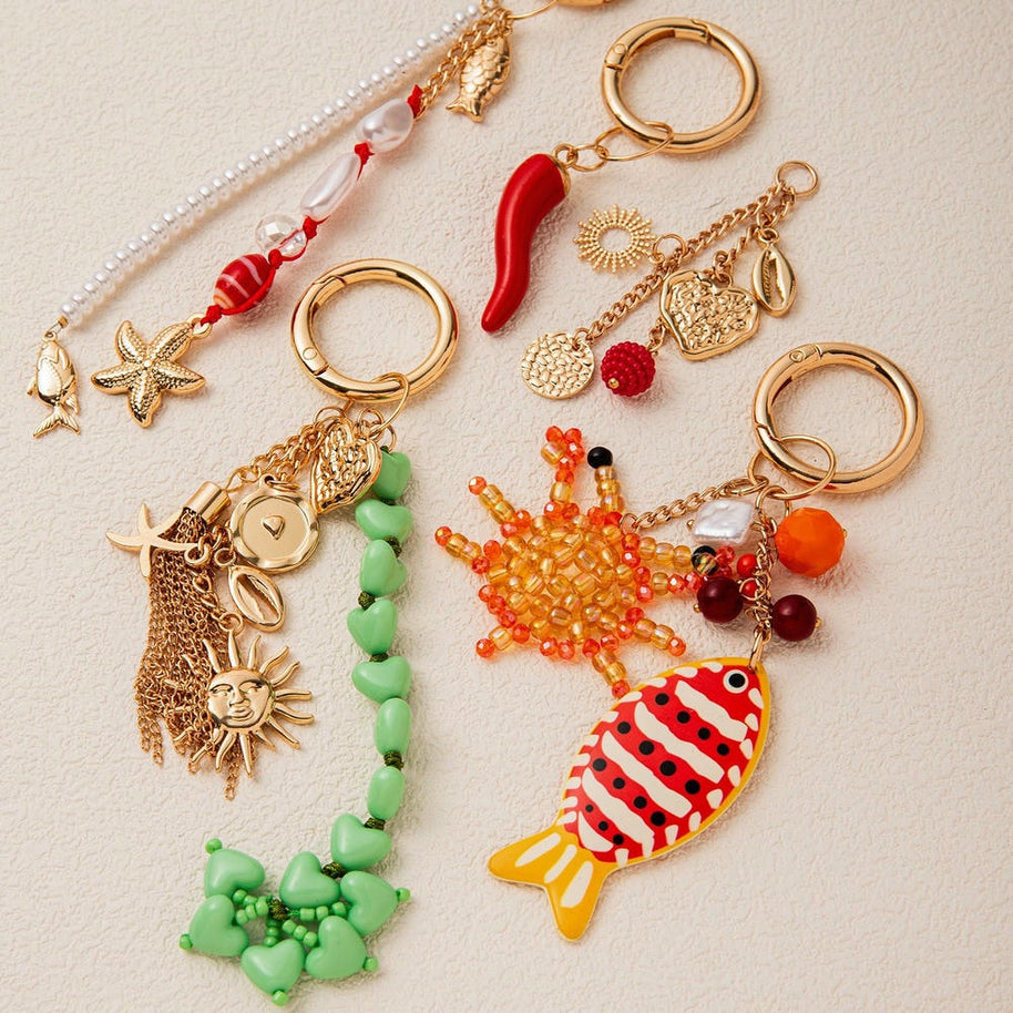 Retro Simple Large Chili Pepper Statement Bag Charm JX252226Q