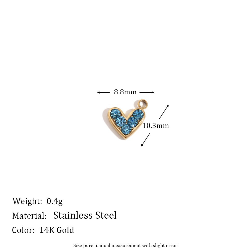 Minimalist Heart Shape Pendant Steel 14K Gold Plated Women