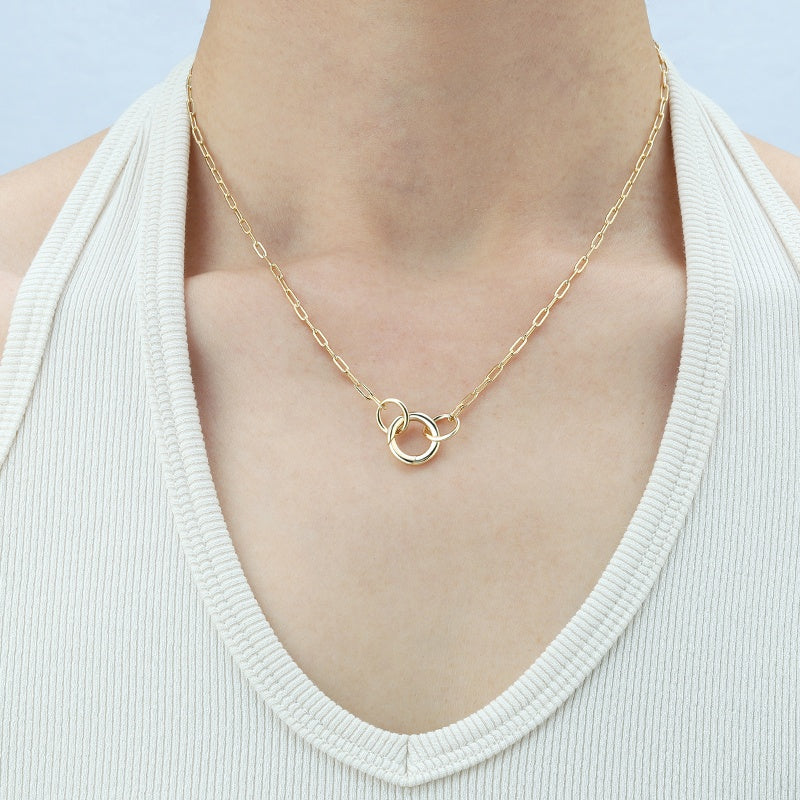 Paperclip Chain Charm Necklace
