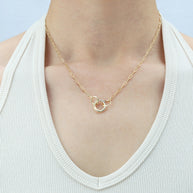 Paperclip Chain Charm Necklace