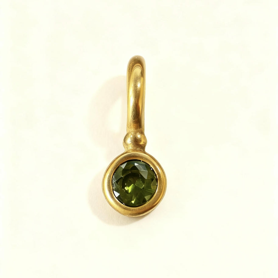 Multi Shape 12 Birthstones Pendant Gold Plated DIY JX061404M