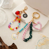 Easy to Use Dopamine Style DIY Colorful Keychain Bag Charms