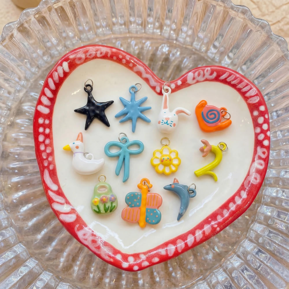 Ceramic Dopamine Pendant Goose Star Rabbit Butterfly DIY