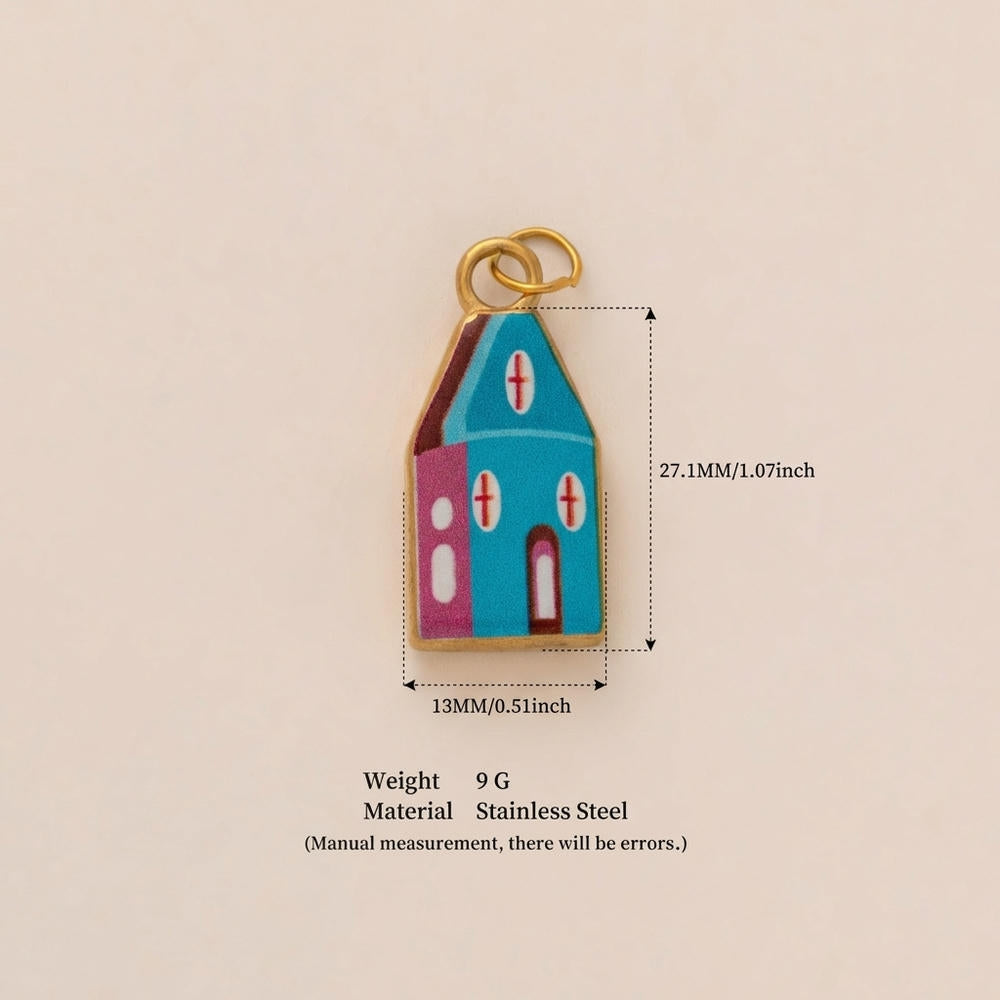 Charm 18K Gold House Print Footwear Decoration JX26041257GK