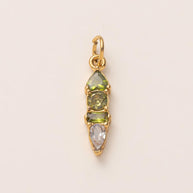 DIY 12 Months Birthstone Zircon Pendant 18K Gold JX24111602M