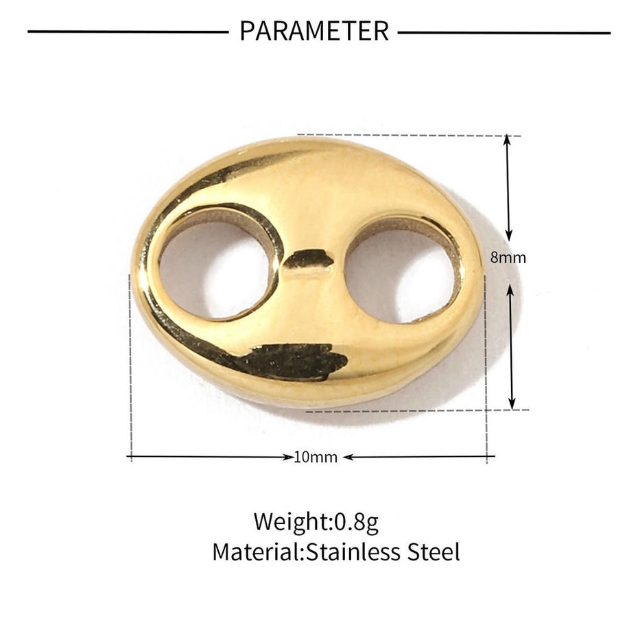 Cross Pig Nose Pendant | Stainless Steel Gothic Charm