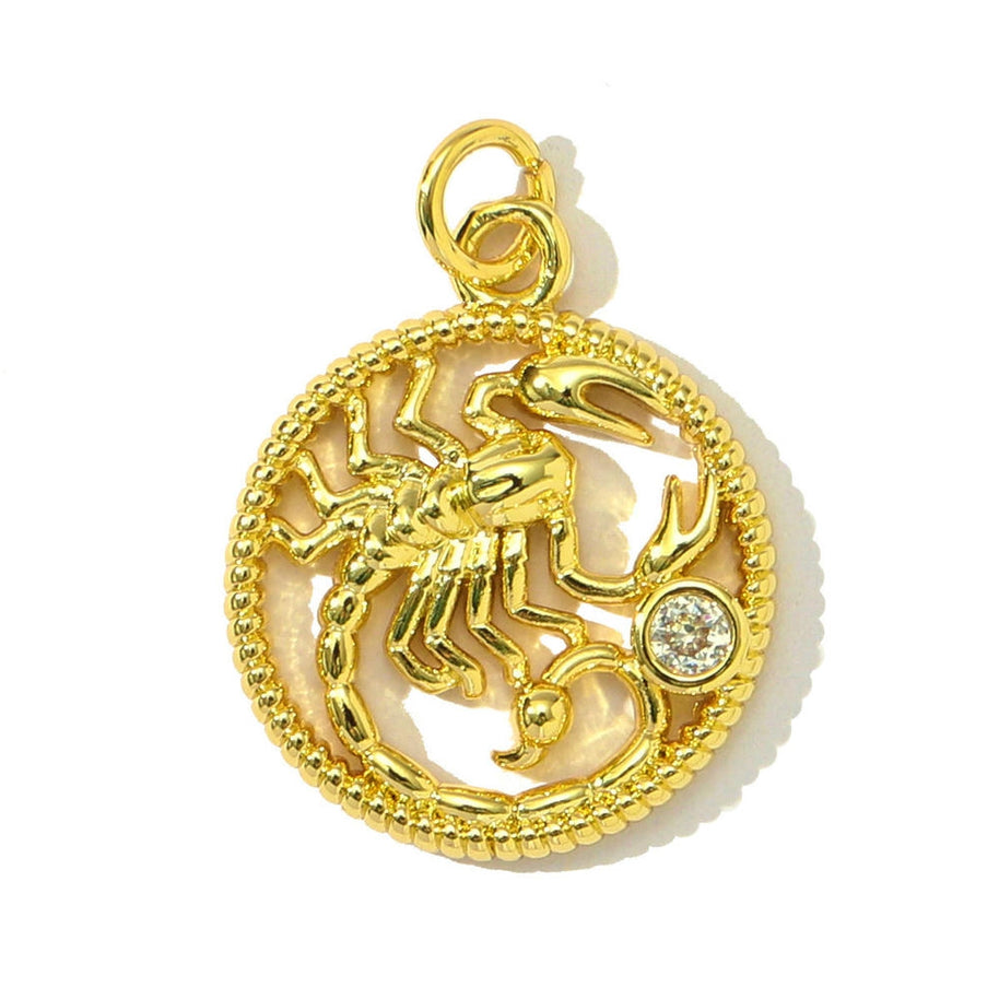 Personalized Zodiac Pendant | Libra Scorpio Zircon Charm