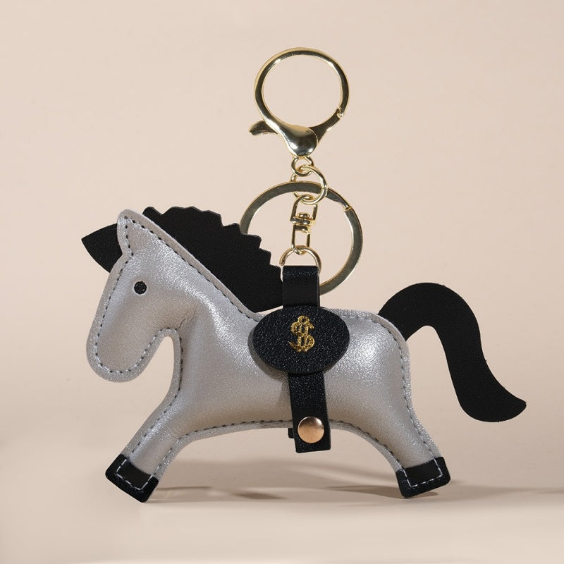 Money Horse Keychain | Fashion PU Leather Bag Charm & Gift
