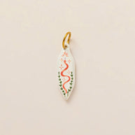 European Cartoon Sea Grass Enamel Pendant 18K Gold Plated