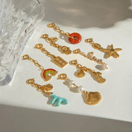Stainless Steel Bikini Pendant Connector DIY 18K Gold Plated