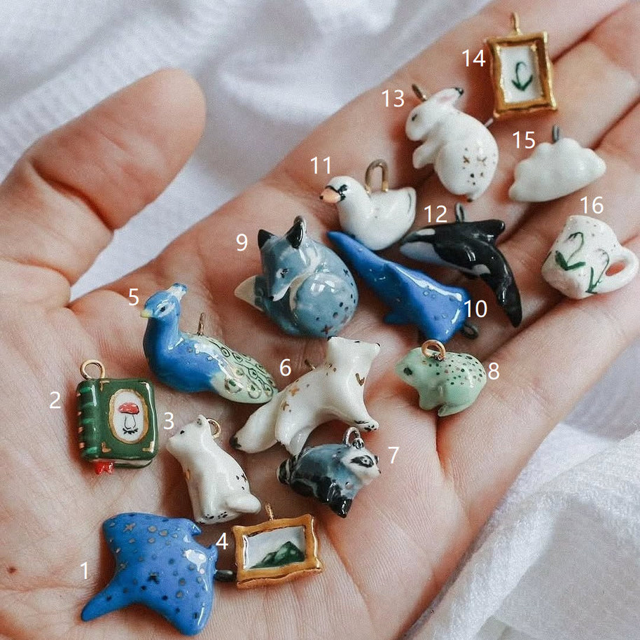 Stainless Steel Ocean Design Sea Animal DIY Pendant JX252227R
