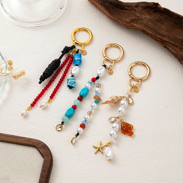 Summer Ocean Boho Beaded Bag Charm Perfect Gift Idea JX252332S