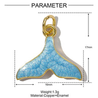 Mermaid Tail Pendant | Fantasy Butterfly Love Enamel Charm