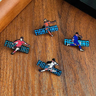 Football Player Pin | Sports Enamel Badge | Backpack cor