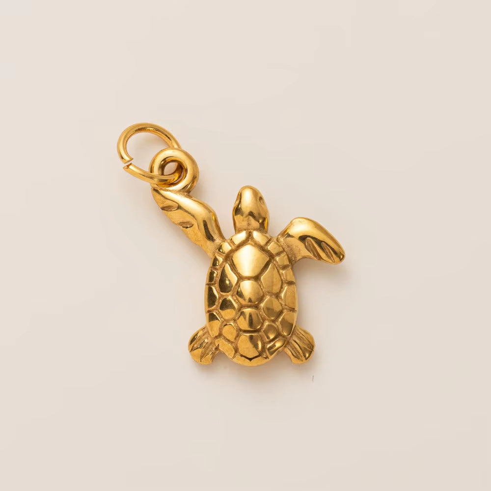 Elegant Steel Pendant 18K Gold Plated Tarnish Resistant DIY