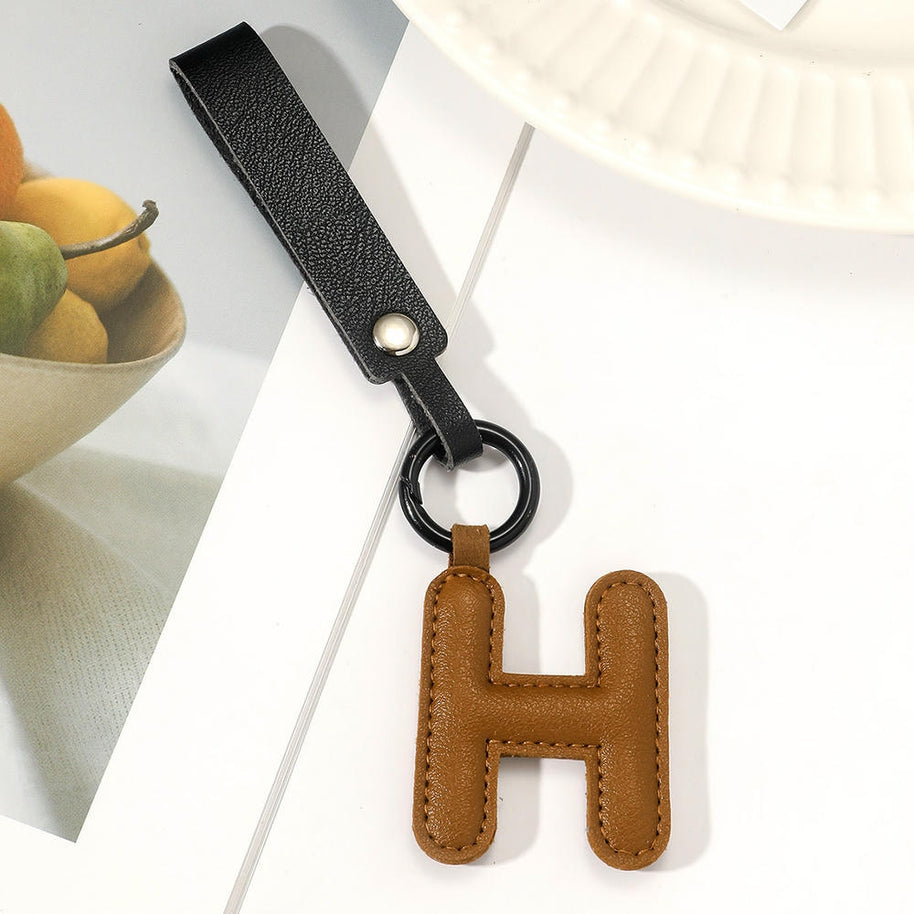 Letter Keychain | Leather Alphabet Pendant | Amazon Gift