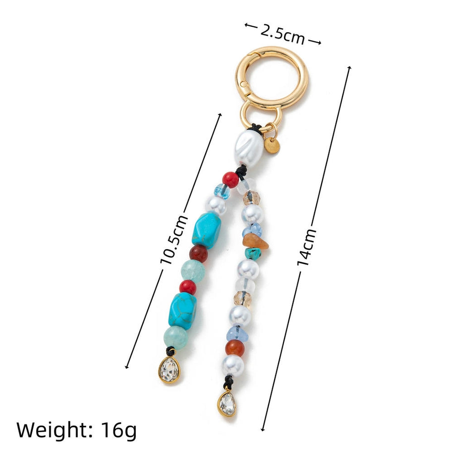 Summer Ocean Boho Beaded Bag Charm Perfect Gift Idea JX252332S