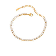 Gold Plated Stainless Steel Tennis Bracelet