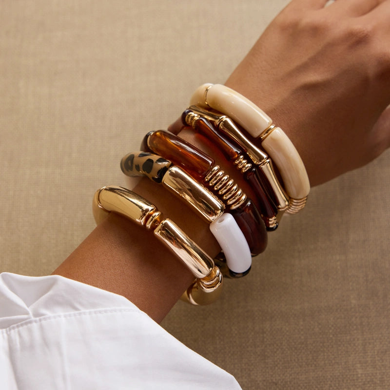 Bamboo Joint Cuff | Waterproof Resin Statement Bracelet