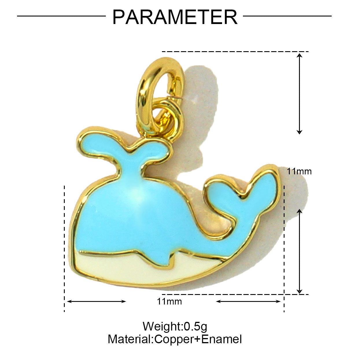 Coastal Shell Dolphin Pendant | Enamel Sea Life Love Charm