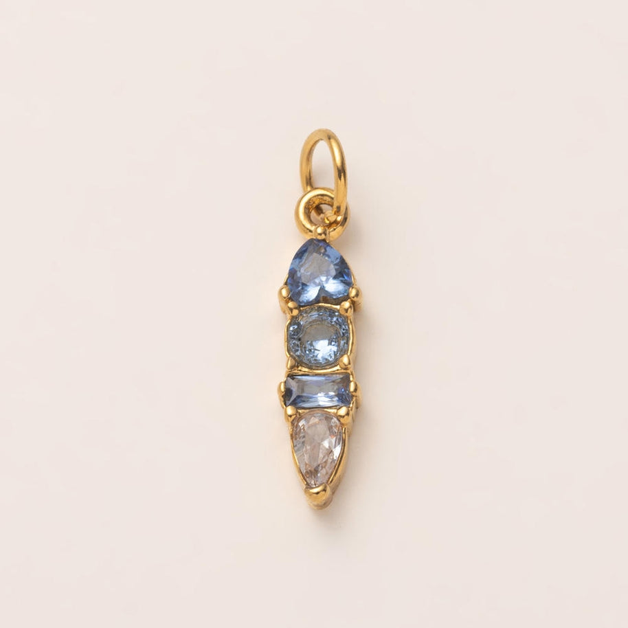 DIY 12 Months Birthstone Zircon Pendant 18K Gold JX24111602M