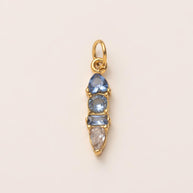 DIY 12 Months Birthstone Zircon Pendant 18K Gold JX24111602M