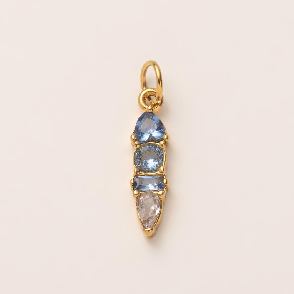 DIY 12 Months Birthstone Zircon Pendant 18K Gold JX24111602M